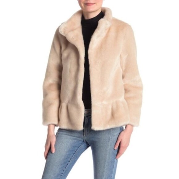 kate spade Jackets & Blazers - Kate Spade Cream Faux Fur Jacket